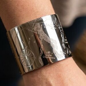 designhype Michigan Lakes Topography Cuff Bracelet